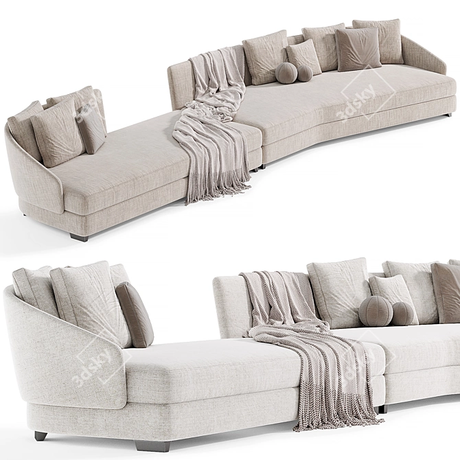 Modern Designer Lawson Sofa | 3D Modeling 3D model image 1