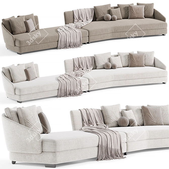 Modern Designer Lawson Sofa | 3D Modeling 3D model image 4