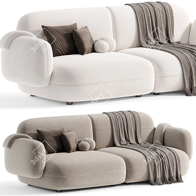 Modern Poole Sofa: Versatile Design 3D model image 3