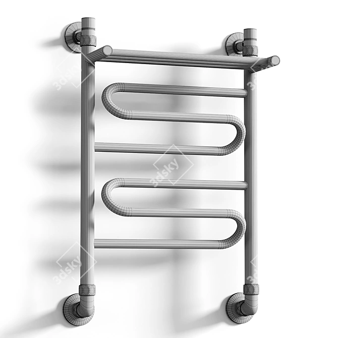 Aquanerzh Zigzag Towel Warmer with Shelf 3D model image 4