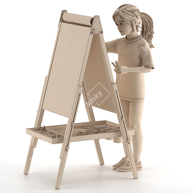 Children's Sketching Workshop Set 3D model image 5