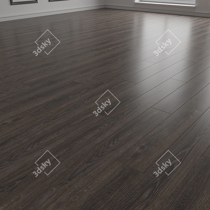 Engineered Wood Flooring Panel 3D model image 2