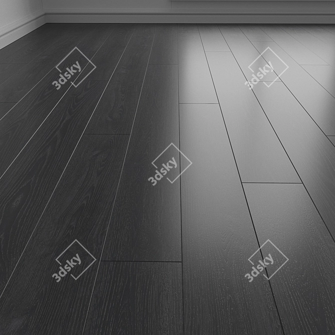 Dark Wood Laminate Flooring 3D model image 1