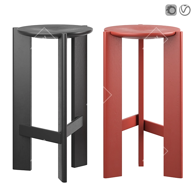 TapTap Artu Bar Stool 3D model image 1