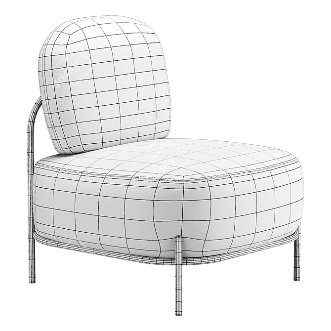 Modern Mellow Armchair Design 3D model image 6