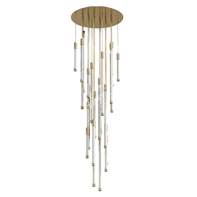 Flux Helixes Glass Pendant Lamp 3D model image 5