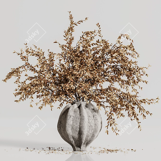 Elegant Plants Bouquet Vase 37 3D model image 9