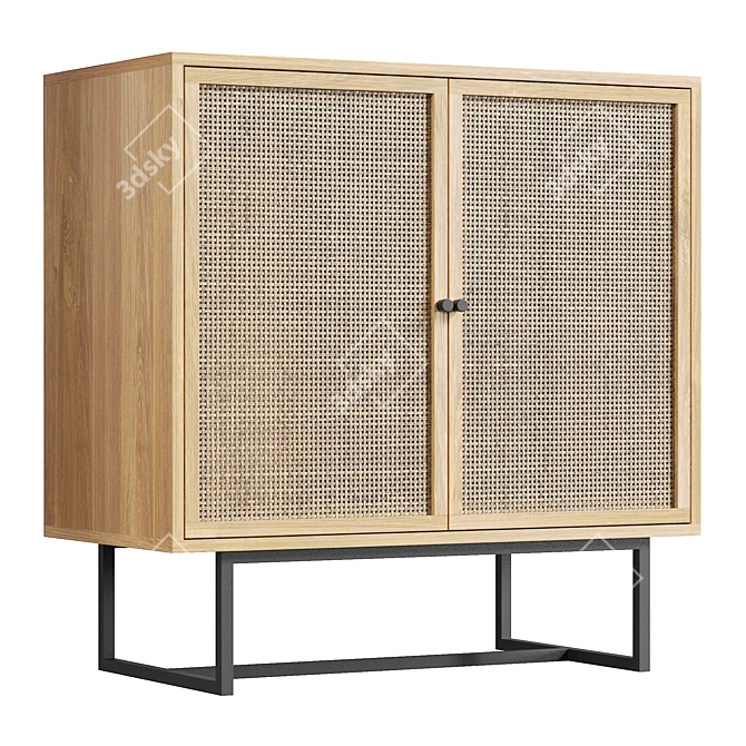 Steel Accent Cabinet 32" Millimeter 3D model image 1