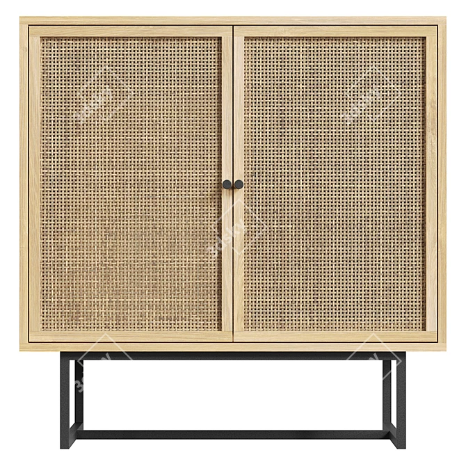 Steel Accent Cabinet 32" Millimeter 3D model image 2