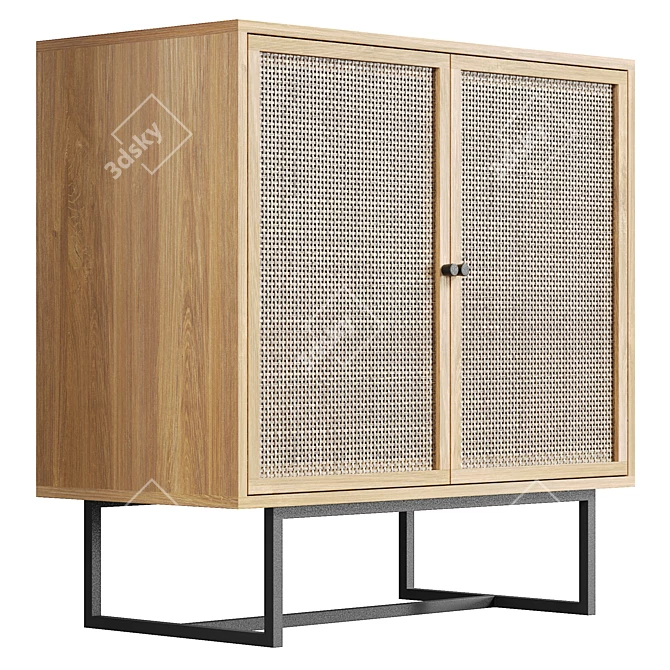 Steel Accent Cabinet 32" Millimeter 3D model image 4