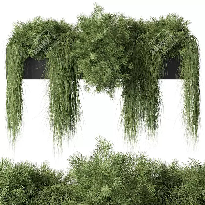 All-Weather Hanging Plant Set 40 3D model image 1