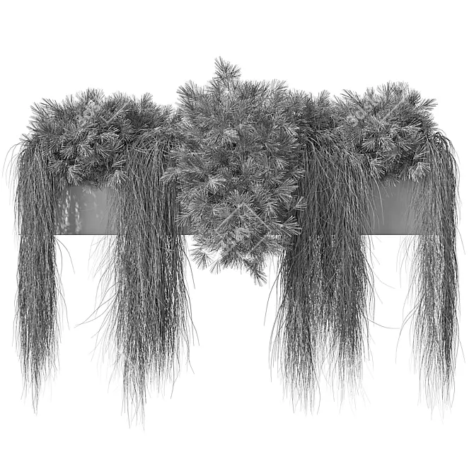 All-Weather Hanging Plant Set 40 3D model image 5