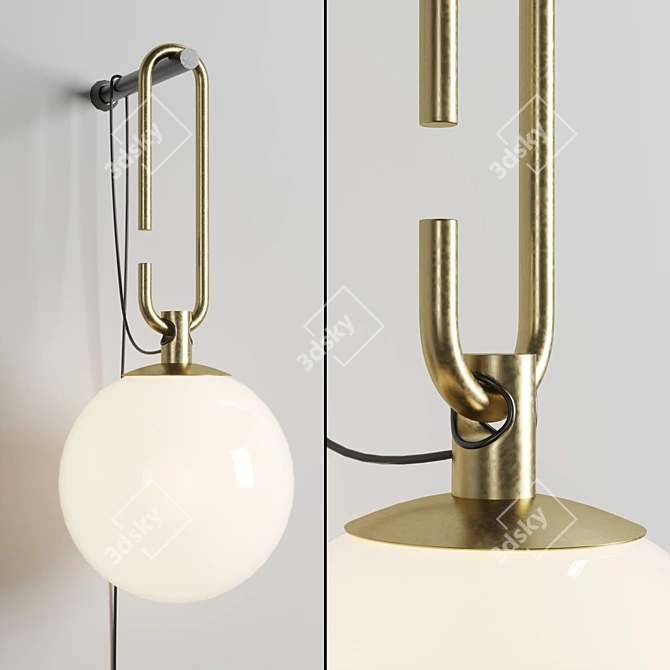 Modern Artemide NH1217 Wall Lamp 3D model image 2