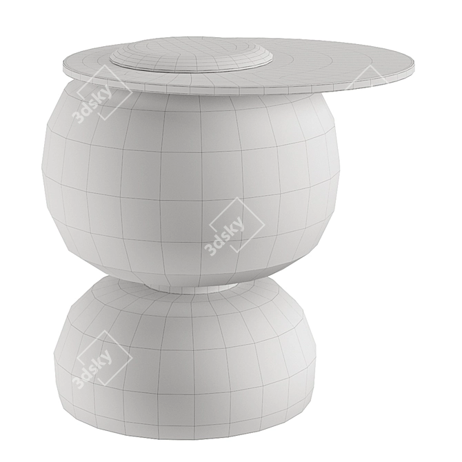 Sleek Gentlemen Grey Table 3D model image 6