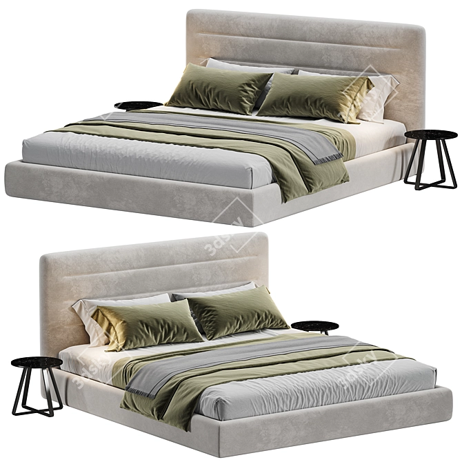 Stylish Wendy Bed Collection in 3D 3D model image 3