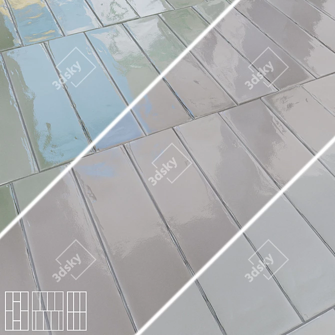 Ceramic Wall Tile Collection DNA ECLAT 3D model image 3