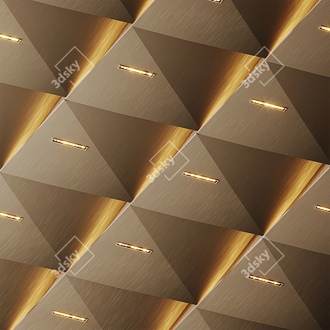 Contemporary Ceiling Light Fixture 3D model image 1