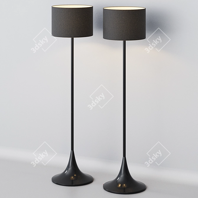 Modern Metal Floor Lamp Elegant 3D model image 6