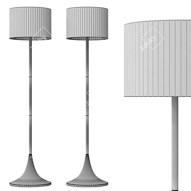 Modern Metal Floor Lamp Elegant 3D model image 7