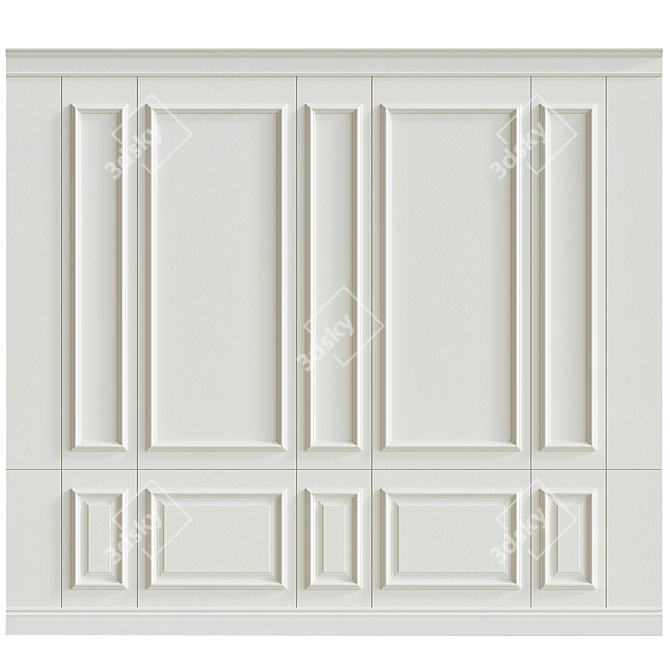 Decorative Plaster & Moulding Panel 3D model image 1