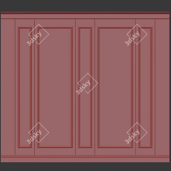 Decorative Plaster & Moulding Panel 3D model image 5