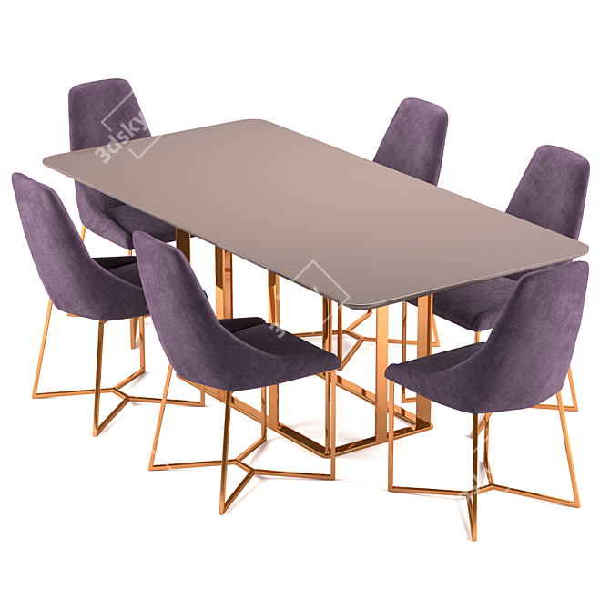 Amadeus Table and Chair Set 3D model image 3