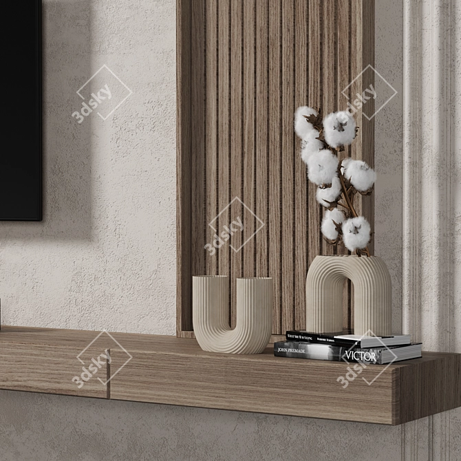 Versatile Modular TV Wall System 3D model image 3