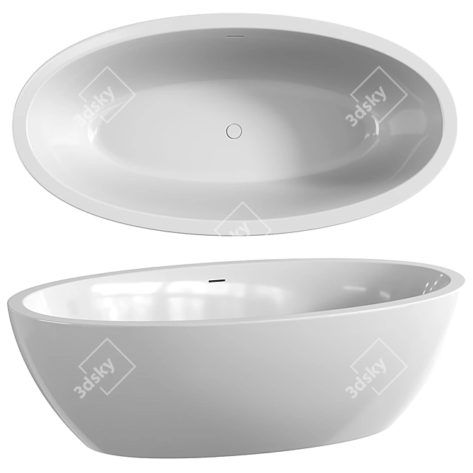 Tellkamp Space Oval Freestanding Bath 3D model image 1