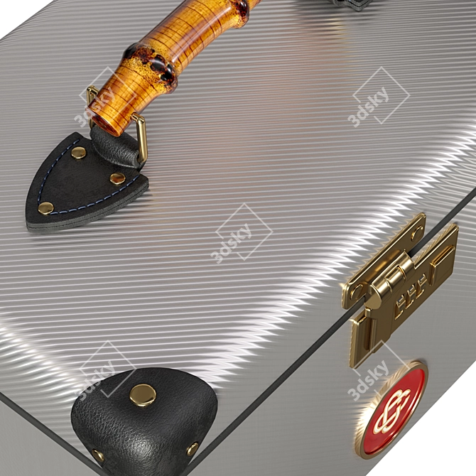 Bamboo-Handled Vanity Case: Luxurious Essentials 3D model image 5