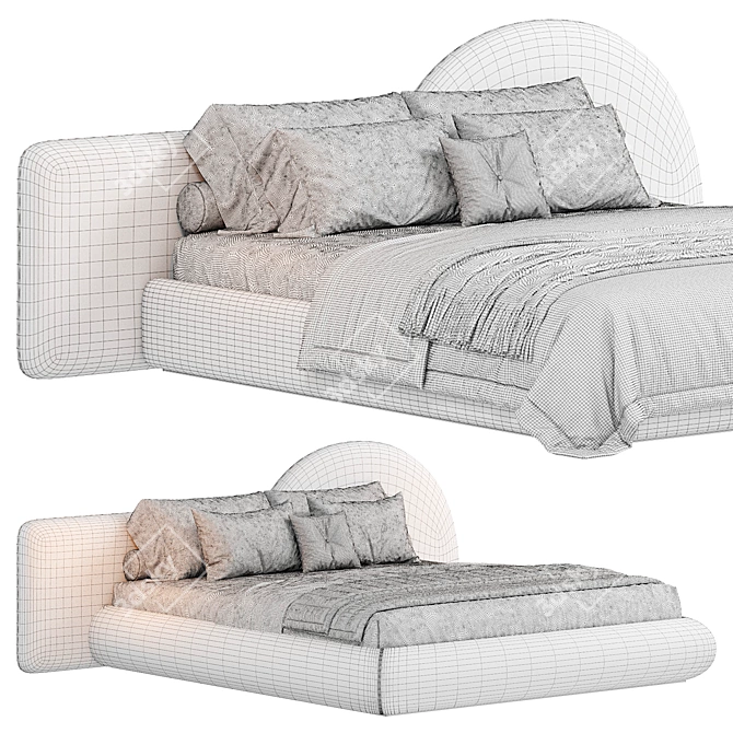 Cosmic Comfort Bed | Modern Design 3D model image 7