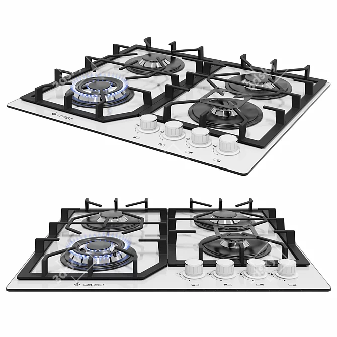 Gefest Glass Cooking Surfaces 3D model image 4