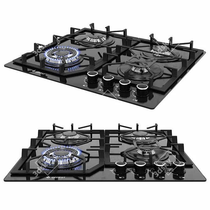 Gefest Glass Cooking Surfaces 3D model image 6