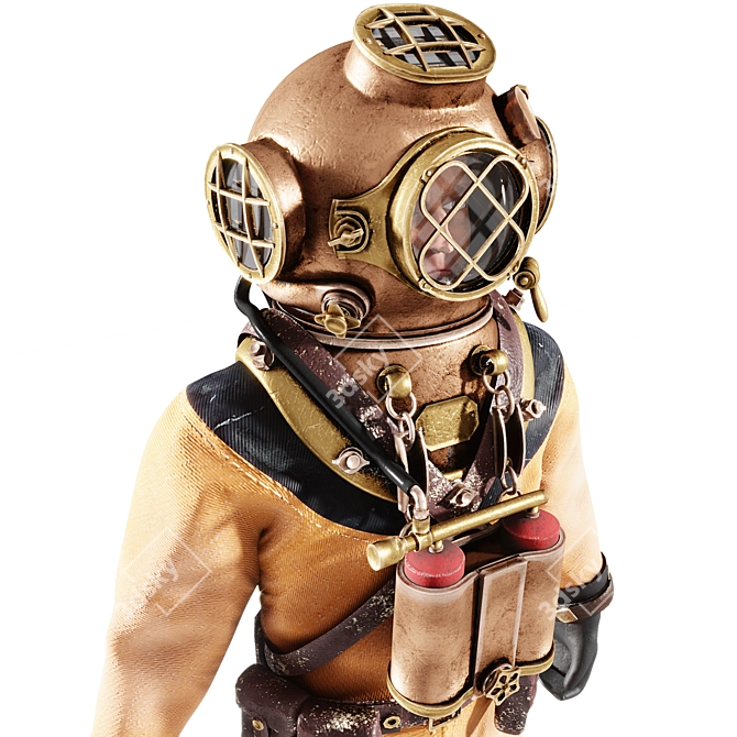 Antique Diver 3D Model Figurine 3D model image 3