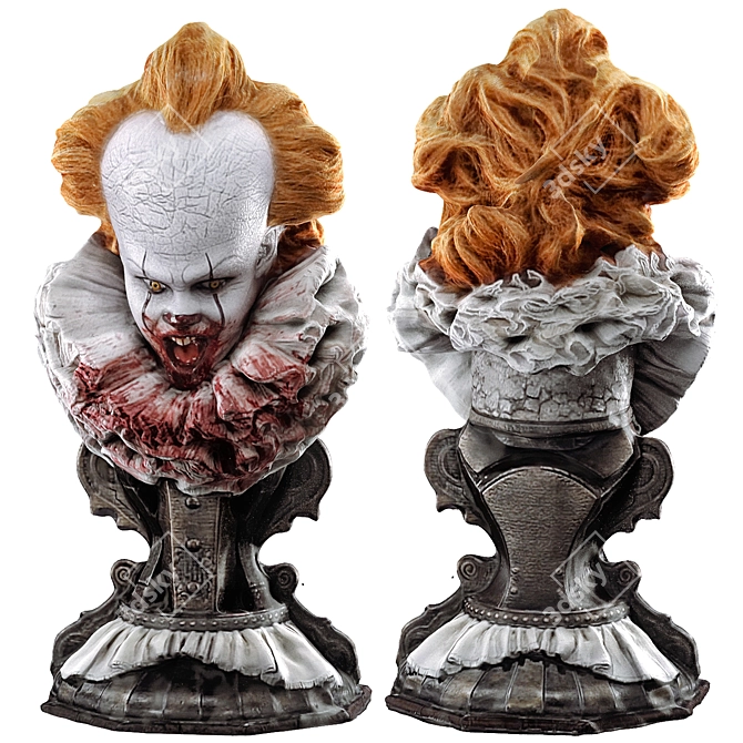 Pennywise Surprised Bust Collectible Figure 3D model image 1