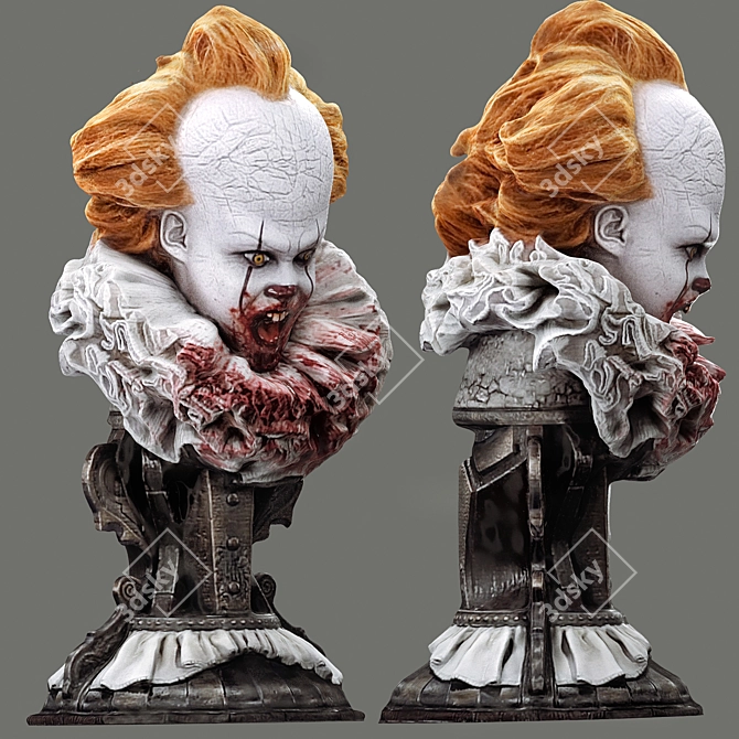 Pennywise Surprised Bust Collectible Figure 3D model image 2