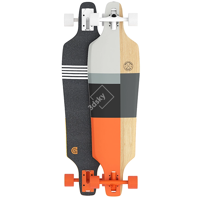 Gold Coast Pressure Longboard: 3dsMax 2015 3D model image 2