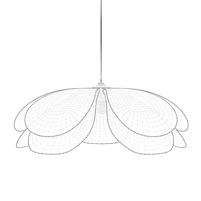 Ethnic Rattan Pendant Light 3D model image 2