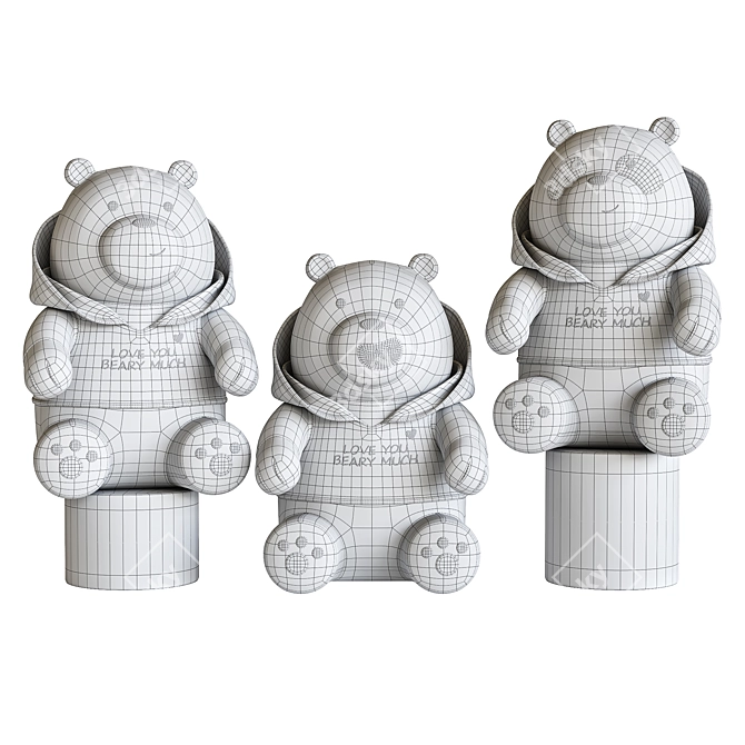 We Bare Bears Plush Toys 3D model image 4