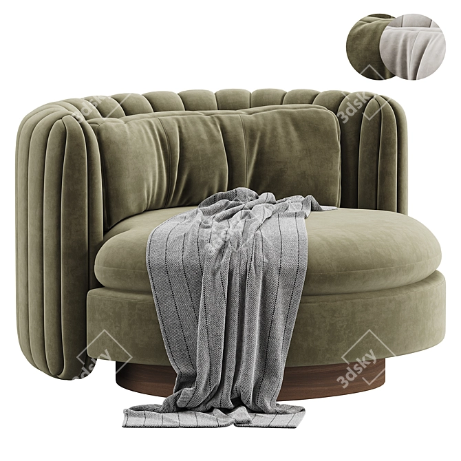 Elegant Vivienne Armchair in 3D 3D model image 1