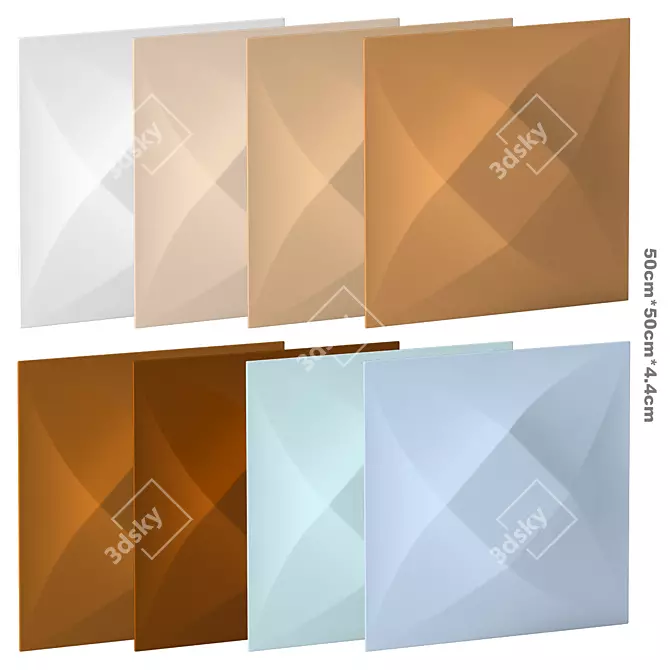 Modern 3D Wall Panel Design 3D model image 2