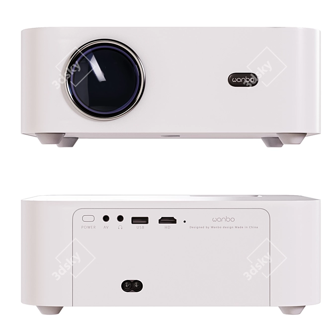  Xiaomi Wanbo Projector Bundle 3D model image 3