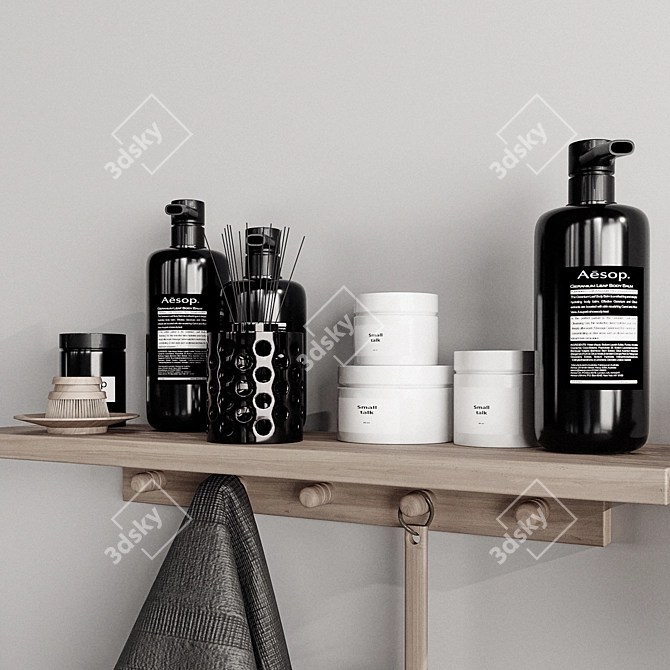 Premium Bathroom Accessories Set 12 3D model image 4