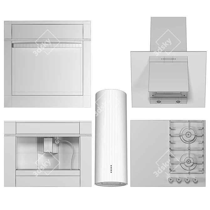 5-Piece Maunfeld Appliance Set 3D model image 7