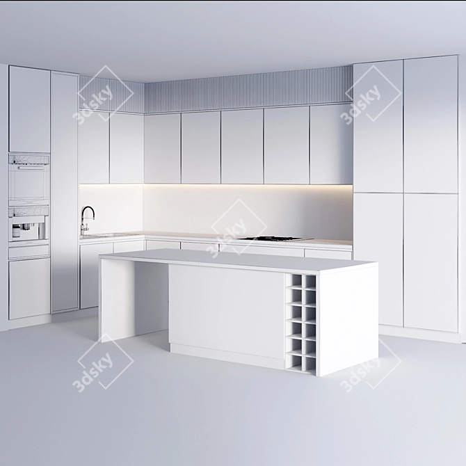 Kitchen Model 3D Max Object 3D model image 5