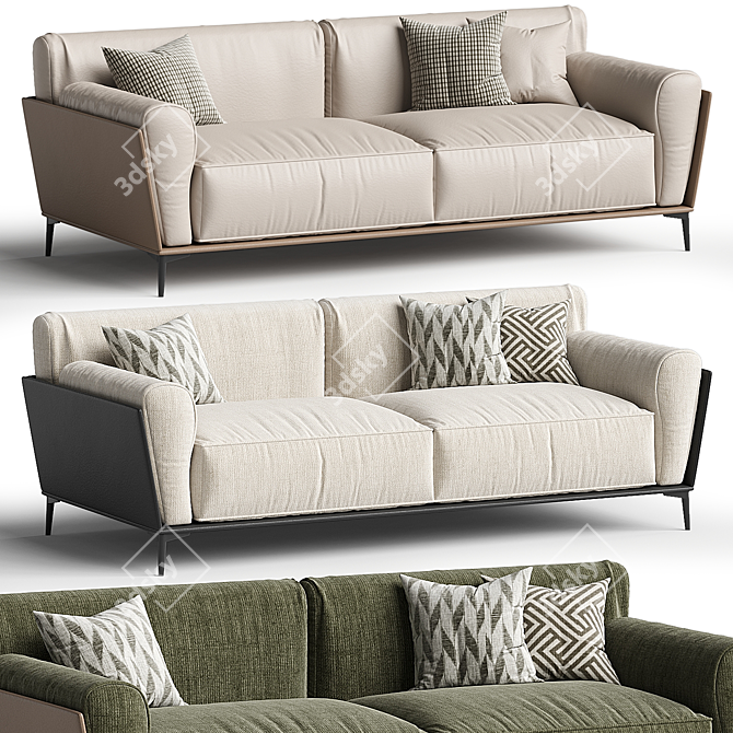 Voldemordo Upholstered Loveseat Sofa 3D model image 1