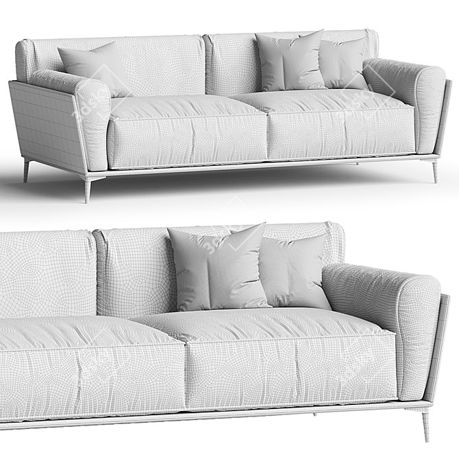 Voldemordo Upholstered Loveseat Sofa 3D model image 5