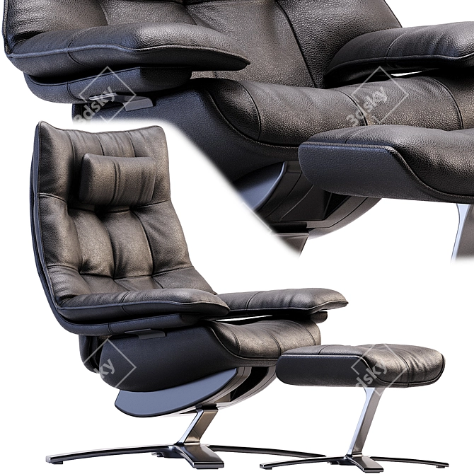 Natuzzi ReVive Quilted King Wing 3D model image 16