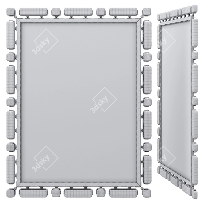 Bronze and Plaster Resin Mirror 3D model image 2