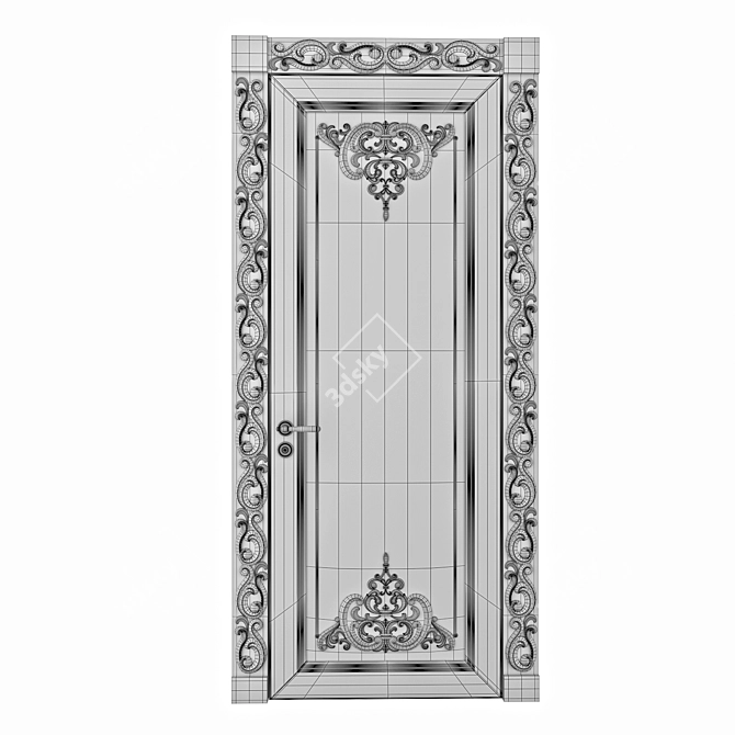 Baroque Style Classic Doors 3D model image 3