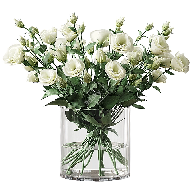 Eustoma & Lisianthus Bouquet Duo 3D model image 1